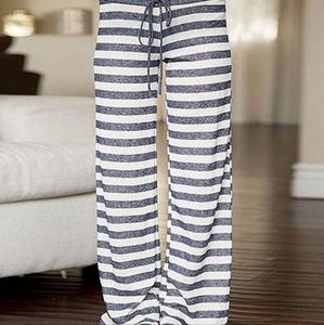 NWOT Grey & white striped lounge pants